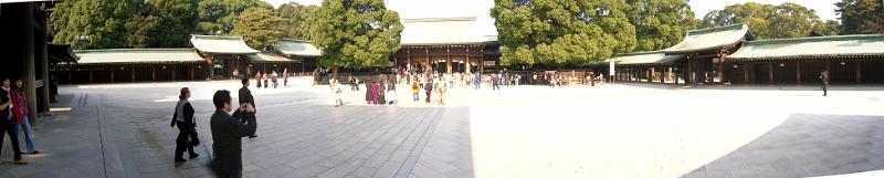 Meiji Shrine Courtyard - Stitched